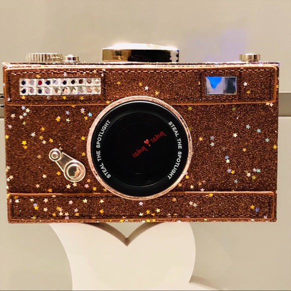 Ishq Handbags - Cameron Camera Clutch, Crossbody Shoulder Bag Coco